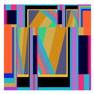 Kaynak için vektör renkli geometrik ve eğri arkaplan deseni