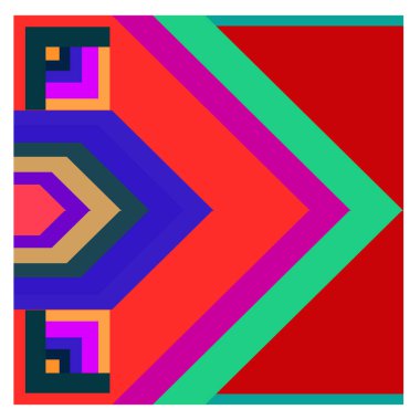 Kaynak için vektör renkli geometrik ve eğri arkaplan deseni