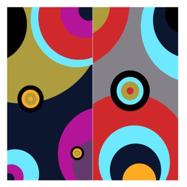 Kaynak için vektör renkli geometrik ve eğri arkaplan deseni