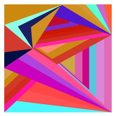 Kaynak için vektör renkli geometrik ve eğri arkaplan deseni