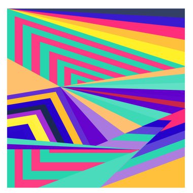 Kaynak için vektör renkli geometrik ve eğri arkaplan deseni