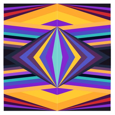 Kaynak için vektör renkli geometrik ve eğri arkaplan deseni