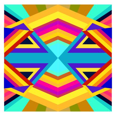 Kaynak için vektör renkli geometrik ve eğri arkaplan deseni