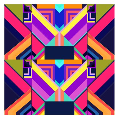 Kaynak için vektör renkli geometrik ve eğri arkaplan deseni