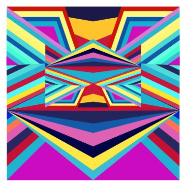 Kaynak için vektör renkli geometrik ve eğri arkaplan deseni