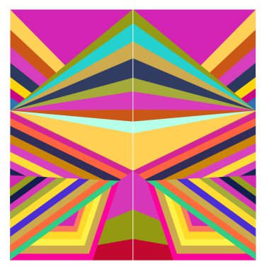 Kaynak için vektör renkli geometrik ve eğri arkaplan deseni