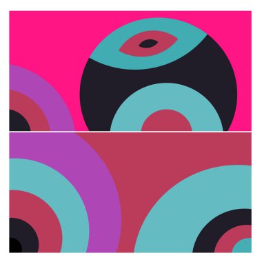 Kaynak için vektör renkli geometrik ve eğri arkaplan deseni