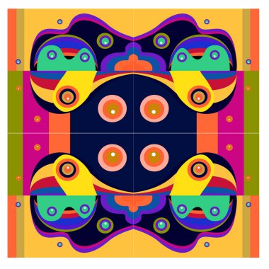 Kaynak için vektör renkli geometrik ve eğri arkaplan deseni