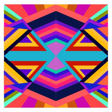 Kaynak için vektör renkli geometrik ve eğri arkaplan deseni