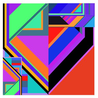 Kaynak için vektör renkli geometrik ve eğri arkaplan deseni