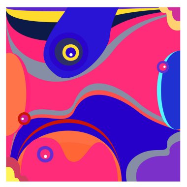 Kaynak için vektör renkli geometrik ve eğri arkaplan deseni