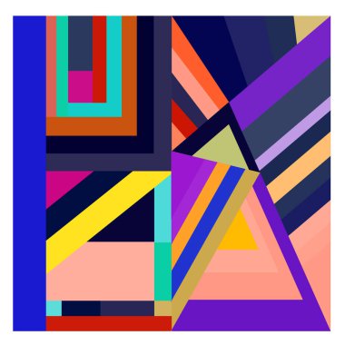 Kaynak için vektör renkli geometrik ve eğri arkaplan deseni