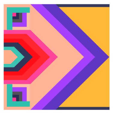 Kaynak için vektör renkli geometrik ve eğri arkaplan deseni