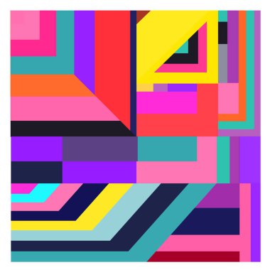 Kaynak için vektör renkli geometrik ve eğri arkaplan deseni