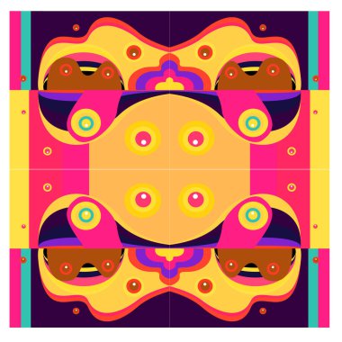 Kaynak için vektör renkli geometrik ve eğri arkaplan deseni