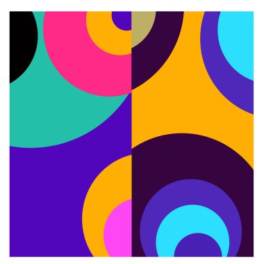 Kaynak için vektör renkli geometrik ve eğri arkaplan deseni