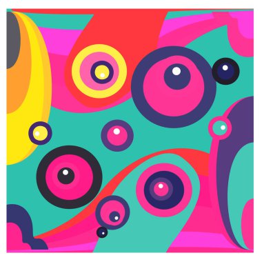 Kaynak için vektör renkli geometrik ve eğri arkaplan deseni