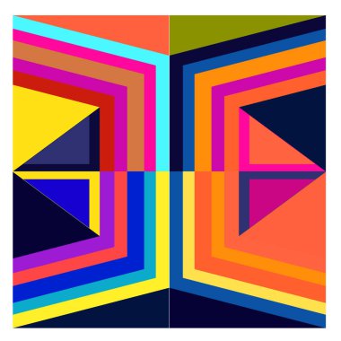 Kaynak için vektör renkli geometrik ve eğri arkaplan deseni