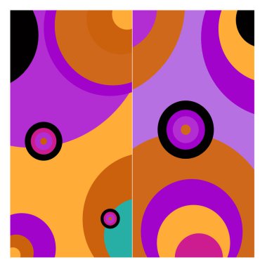 Kaynak için vektör renkli geometrik ve eğri arkaplan deseni