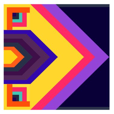 Kaynak için vektör renkli geometrik ve eğri arkaplan deseni