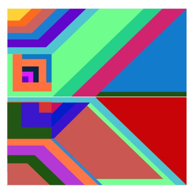 Kaynak için vektör renkli geometrik ve eğri arkaplan deseni