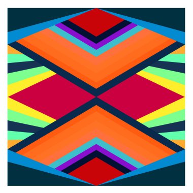 Kaynak için vektör renkli geometrik ve eğri arkaplan deseni