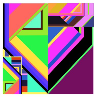 Kaynak için vektör renkli geometrik ve eğri arkaplan deseni