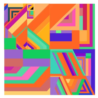 Kaynak için vektör renkli geometrik ve eğri arkaplan deseni