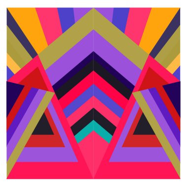 Kaynak için vektör renkli geometrik ve eğri arkaplan deseni