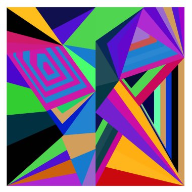 Kaynak için vektör renkli geometrik ve eğri arkaplan deseni