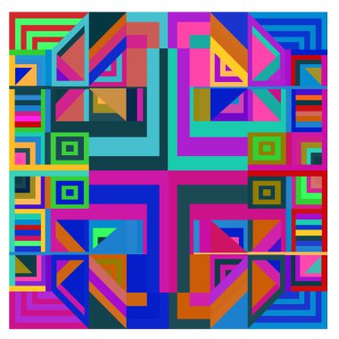 Kaynak için vektör renkli geometrik ve eğri arkaplan deseni