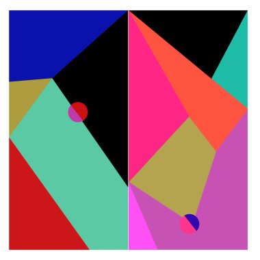 Kaynak için vektör renkli geometrik ve eğri arkaplan deseni