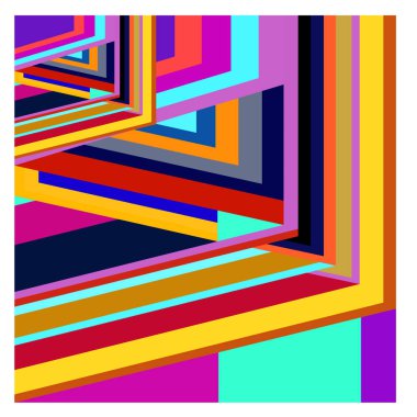 Kaynak için vektör renkli geometrik ve eğri arkaplan deseni