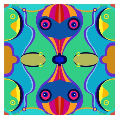 Kaynak için vektör renkli geometrik ve eğri arkaplan deseni