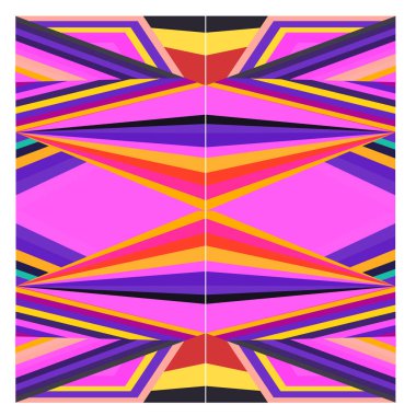 Kaynak için vektör renkli geometrik ve eğri arkaplan deseni