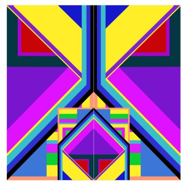 Kaynak için vektör renkli geometrik ve eğri arkaplan deseni