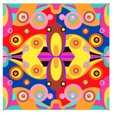 Kaynak için vektör renkli geometrik ve eğri arkaplan deseni