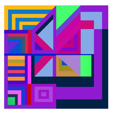 Kaynak için vektör renkli geometrik ve eğri arkaplan deseni