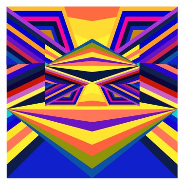 Kaynak için vektör renkli geometrik ve eğri arkaplan deseni