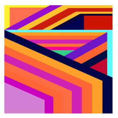 Kaynak için vektör renkli geometrik ve eğri arkaplan deseni