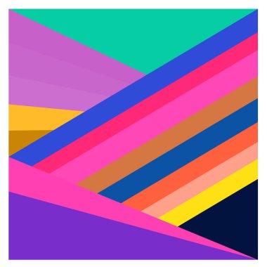 Kaynak için vektör renkli geometrik ve eğri arkaplan deseni