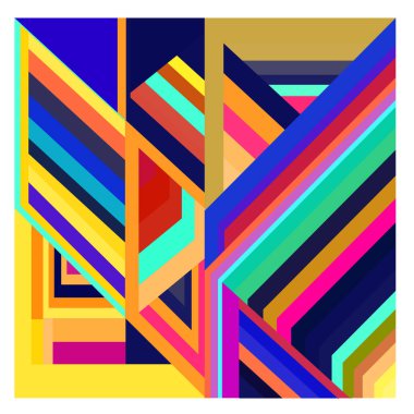 Kaynak için vektör renkli geometrik ve eğri arkaplan deseni