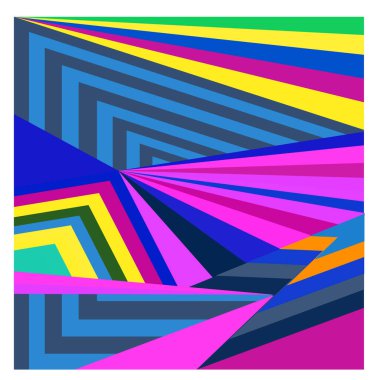 Kaynak için vektör renkli geometrik ve eğri arkaplan deseni