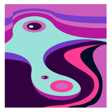 Kaynak için vektör renkli geometrik ve eğri arkaplan deseni