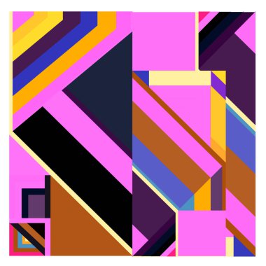 Kaynak için vektör renkli geometrik ve eğri arkaplan deseni