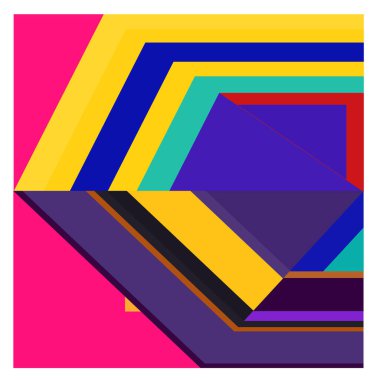 Kaynak için vektör renkli geometrik ve eğri arkaplan deseni