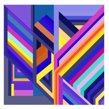 Kaynak için vektör renkli geometrik ve eğri arkaplan deseni