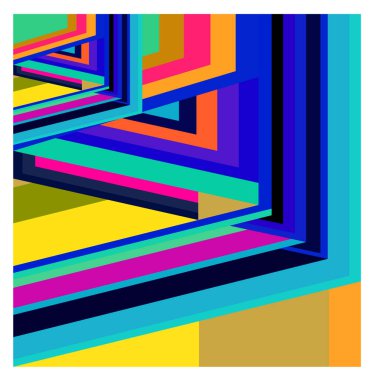 Kaynak için vektör renkli geometrik ve eğri arkaplan deseni