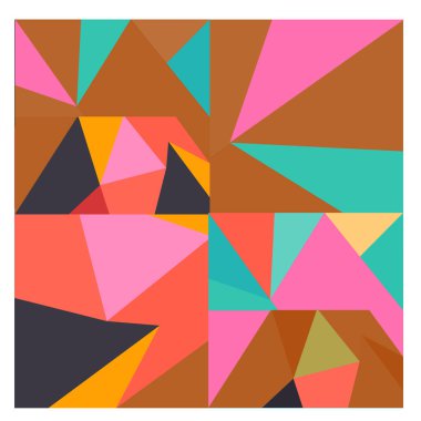 Kaynak için vektör renkli geometrik ve eğri arkaplan deseni