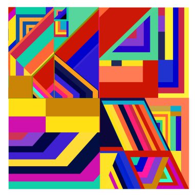 Kaynak için vektör renkli geometrik ve eğri arkaplan deseni